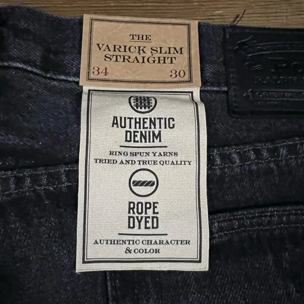 Polo by Ralph Lauren Black Straight Jeans with Distressed Design NEW. - Picture 4 of 7
